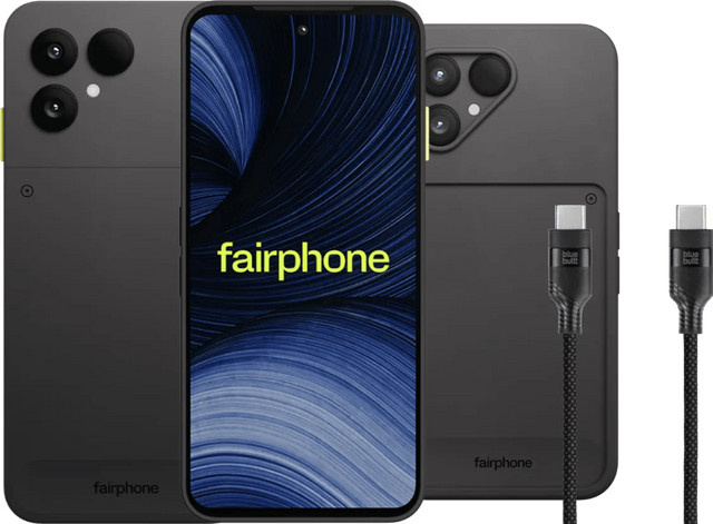Fairphone 6+ Smartphone 256GB Schwarz 5G mit Basis-Zubehörset - Bild 1
