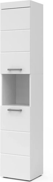 Vicco Badschrank Luna Hochschrank im Skandi-Design Weiß B: 37 cm, T: 32 cm, H: 190 cm - Bild 2