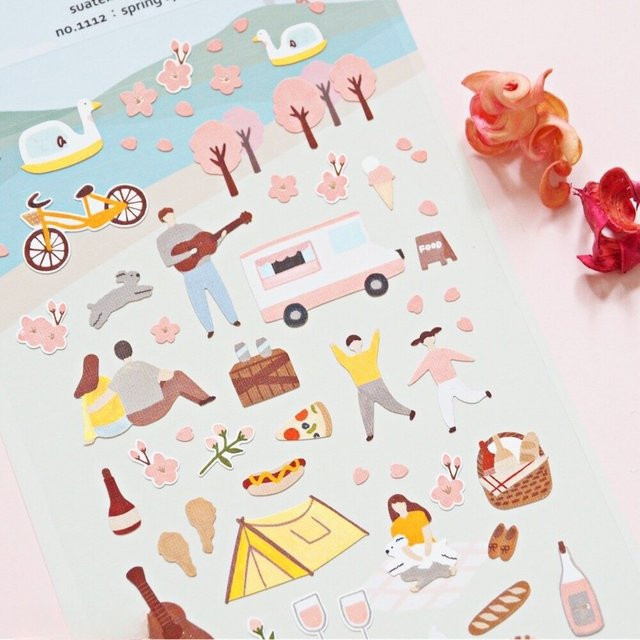 Suatelier Sakura Aufkleber für Scrapbooking und Tagebuch in Multicolour - Bild 1