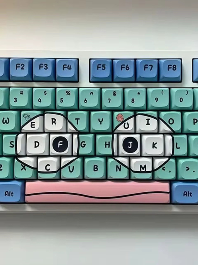 Skyloong Ugly Fish Tastenkappen im XDA-Profil, 133 Stück, PBT Dye-Sub, Multicolour, für mechanische MX-Tastaturen - Bild 4
