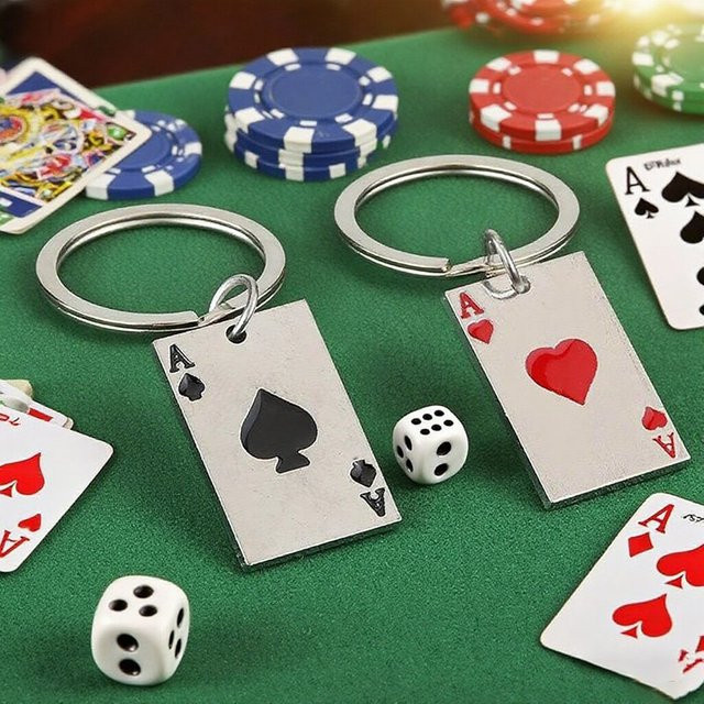 Noter Poker Anhänger, Edelstahl, Schwarz, Unisex - Bild 1