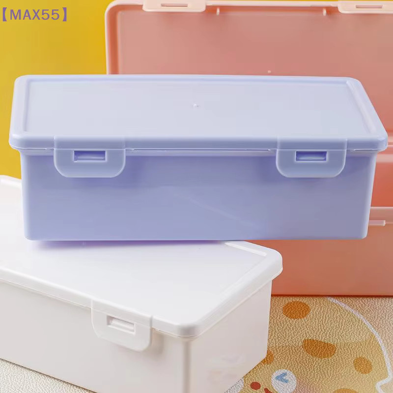MAX-55 Stiftebox aus Kunststoff in Transparent und Multicolour, stapelbarer Organizer für die Schule - Bild 1