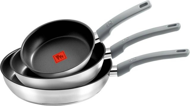 Monix Elite Pfannenset aus Edelstahl in Silber, 3-teilig, beschichtet - Bild 1