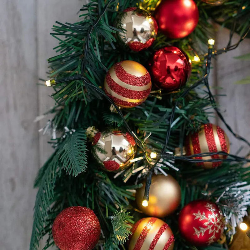 50 Stück bruchsichere Weihnachtskugeln von TOMTOP JMS aus Kunststoff, mehrfarbig, Durchmesser: 4 cm - Bild 2