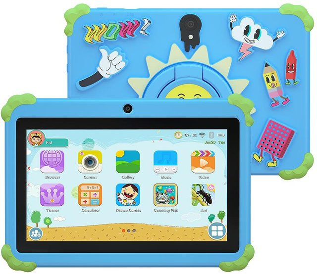 BDF Kinder Tablet PC mit 7 Zoll Display, Android 13, Octa-Core Mediatek Prozessor, 4 GB RAM, 64 GB Speicher, Blau - Bild 1