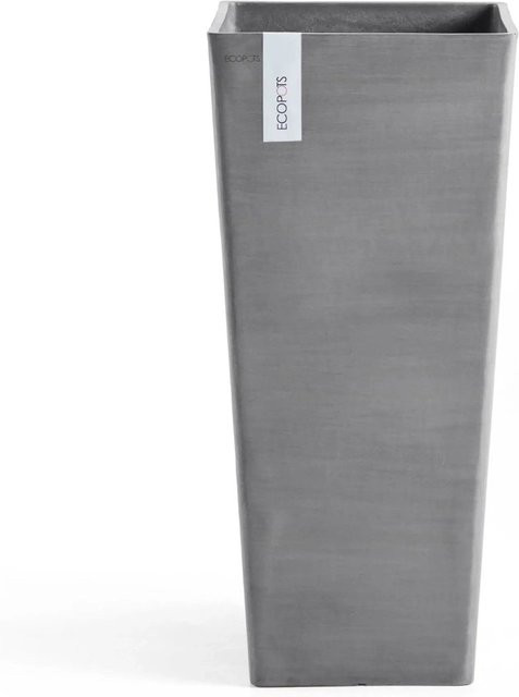 Ecopots Pflanztopf Rotterdam High quadratisch Grau B/T/H: 32,5 x 32,5 x 32,5 cm - Bild 1