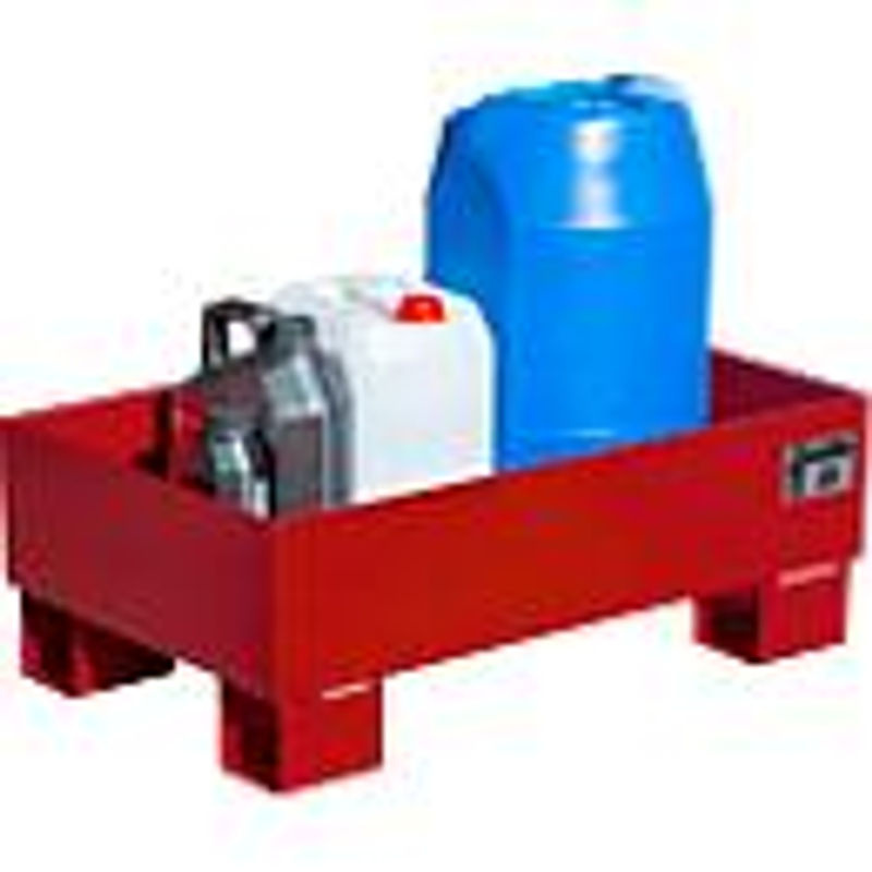 Bauer Südlohn Auffangwanne AW 60-1 aus Stahl, Farbe: Feuerrot, B/T/H: 50,0 x 28,0 x 28,0 cm - Bild 3