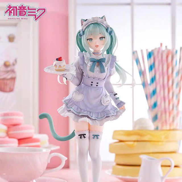 Bandai Hatsune Miku Actionfigur, Katzenohr-Maid-Kostüm, 25cm - Bild 1