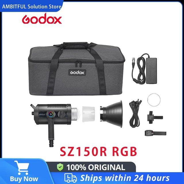 Godox SZ150R RGB LED-Videoleuchte 150W mit Bowens-Halterung und 2,4G Wireless X System in Schwarz - Bild 1
