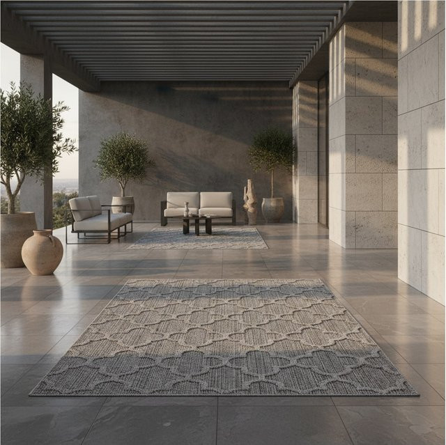 Outdoor Teppich IMST von Kadima Design in Grau im Skandi-Stil, B/T: 80 x 150 cm - Bild 1