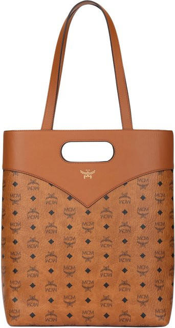MCM Handtasche, Visetos Logo Muster, Damen, Cognac - Bild 1