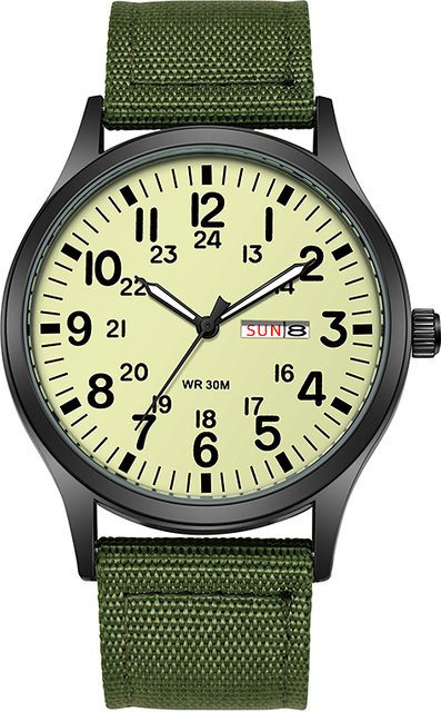 TPW Field Watch, Analoguhr, Quarzwerk, Edelstahl, Textil/NATO, Schwarz, Unisex - Bild 1