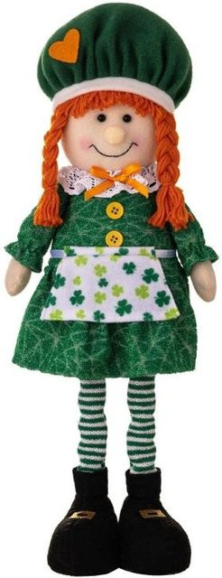 Handgefertigter Irischer Gnom für St. Patrick's Day als dekorative Plüschfigur in Grün und Schwarz - Bild 1