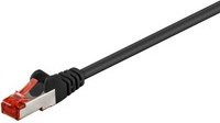 goobay Patchkabel CAT.6 S/FTP PiMF Ethernet LAN Schwarz 1,0 m - Bild 1