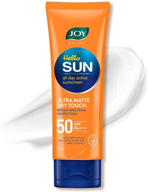 Joy Hello Sun Ultra Matt Sonnencreme LSF 50, 100 ml, für fettige und trockene Haut - Bild 1