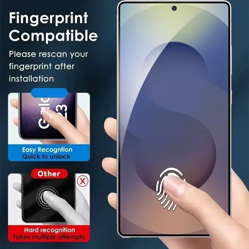 5 Stück Displayschutzfolien aus gehärtetem Glas für Samsung Galaxy S25 S24 Ultra S23 S22 S21 Plus FE, transparent - Bild 2