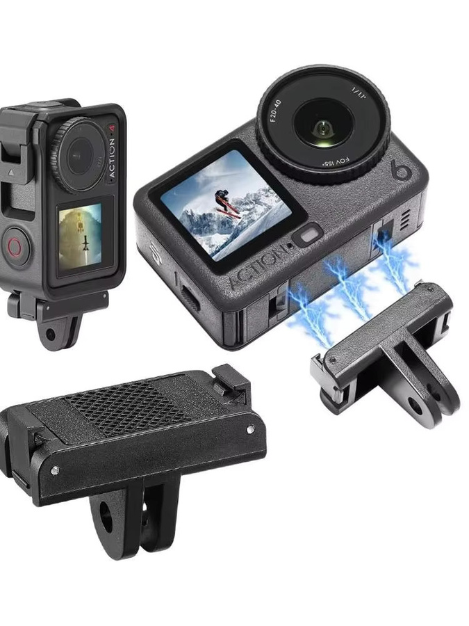 DJI Magnetische Halterung mit Schnellverschluss-Adapter und Verlängerungssockel in Schwarz, kompatibel mit DJI Osmo Action 3, 4 und 5 Pro - Bild 4