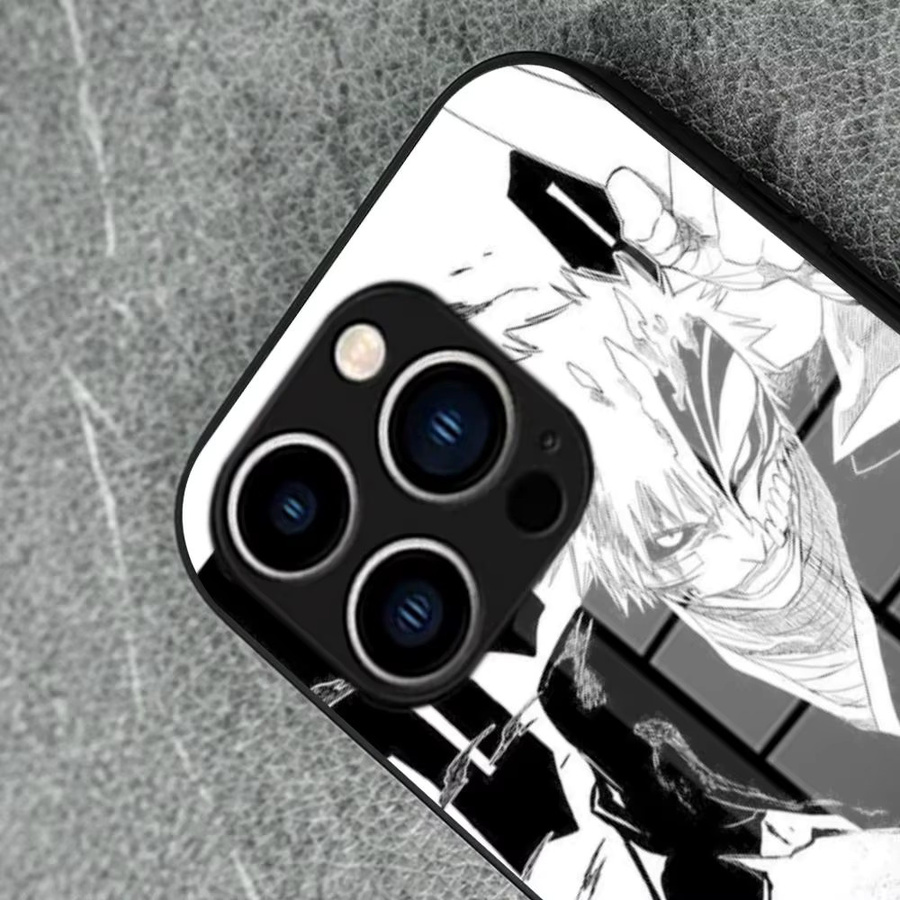 Anime Bleach Kurosaki Ichigo Glas-Handyhülle für iPhone und Galaxy in Schwarz - Bild 3