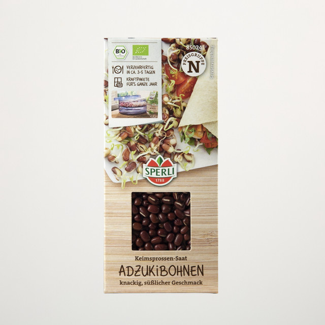 Sperli Adzukibohne Keimsprossen BIO Saatgut 200g - Bild 1