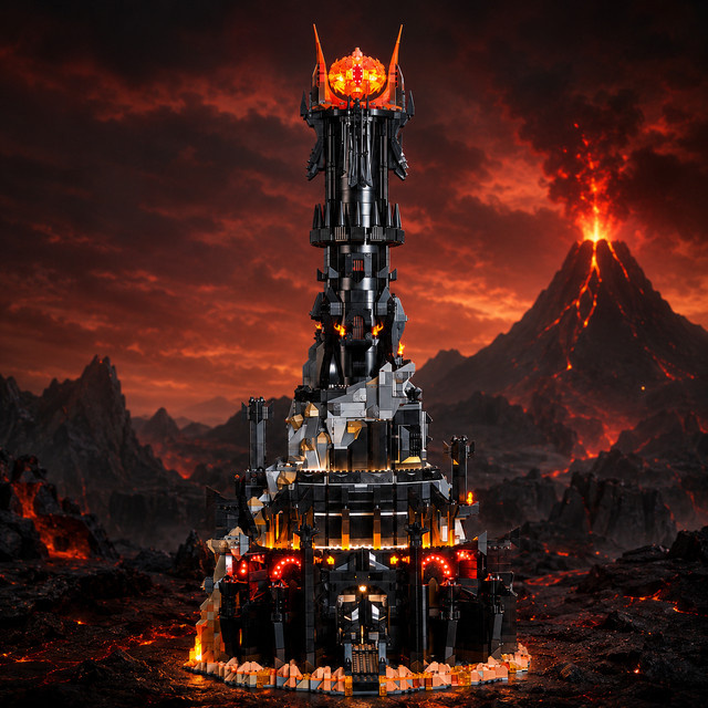 Hprosper LED-Licht für Barad Dur Sauron Dark Tower Castle in Schwarz - Bild 1