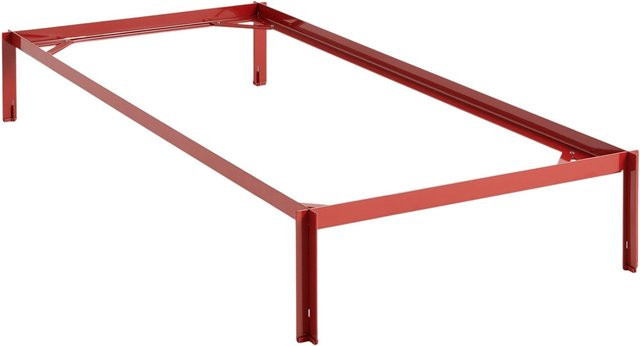 HAY Connect Bed aus Metall in Rot im Industrial Design, pulverbeschichtet - Bild 1