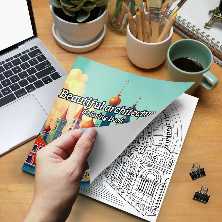 Architektur-Malbuch für Erwachsene mit 24 Hausmotiven und Graffiti-Malereien in Mehrfarbig - Bild 5