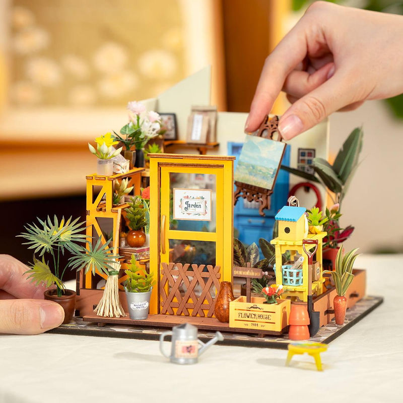 ROBOTIME Rolife 3D-Puzzle Cathys Blumenhaus DIY Miniaturhaus DG104 - Bild 9