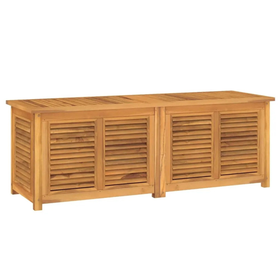 vidaXL Gartenbox aus Massivholz Teak in Braun mit Beutel B/T/H: 150 x 50 x 53 cm - Bild 2