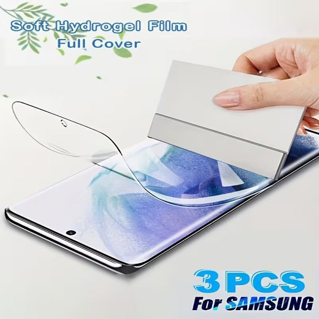 3er Pack Hydrogel Displayschutzfolie für Samsung Galaxy S25 S24 S23 S22 Ultra sowie A56 A55 A54 A36 A35 A26 A25 A16 A15 in Transparent - Bild 1
