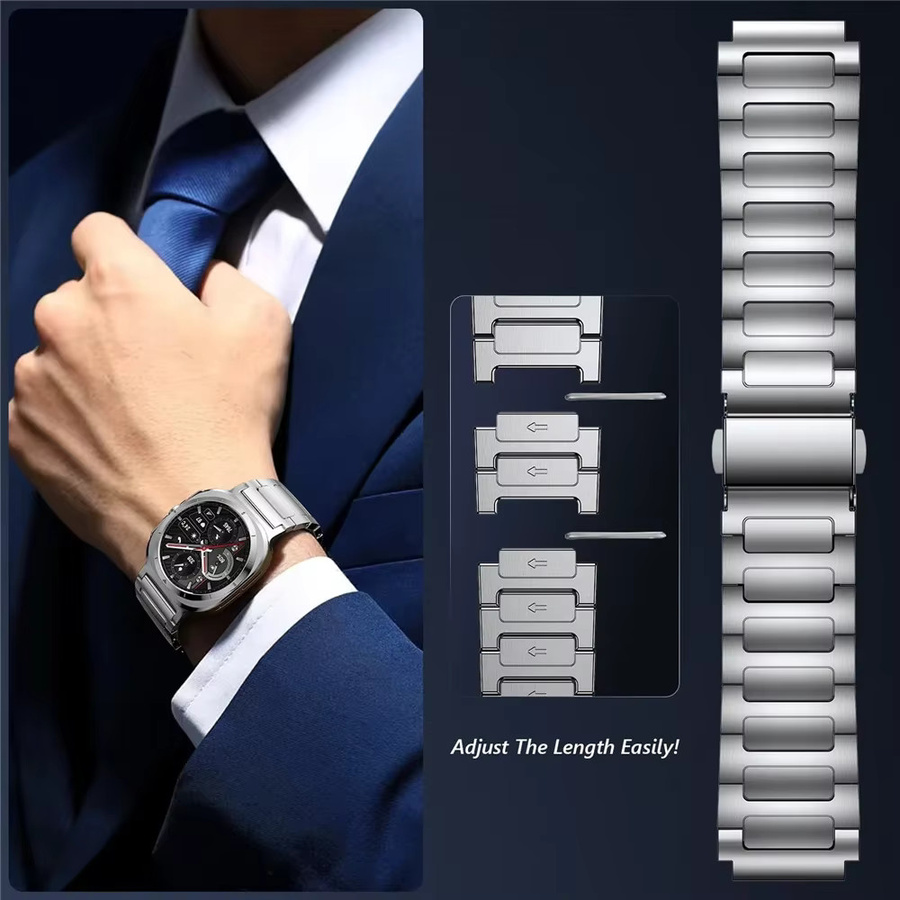 Correa Uhrenarmband Edelstahl, Silber, Samsung Galaxy Watch Ultra 47 mm, Unisex - Bild 4