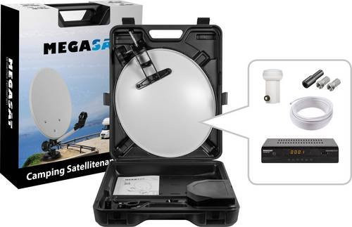 Megasat HD 6000 Camping SAT-Anlage mit Receiver in Schwarz und Weiß - Bild 1