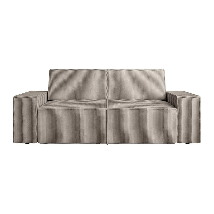 Vente-unique Sofa Amelia in Taupe mit Cord-Bezug, Breite: 210 cm - Bild 2