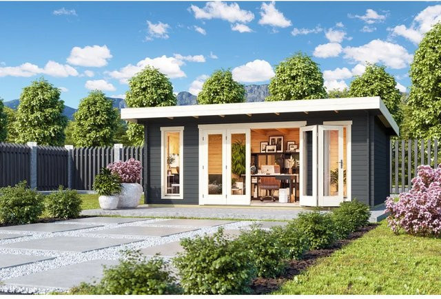 Lasita Gartenhaus Sussex Maja in Carbongrau mit Pultdach B/H/T: 630 x 239,4 x 470 cm - Bild 1