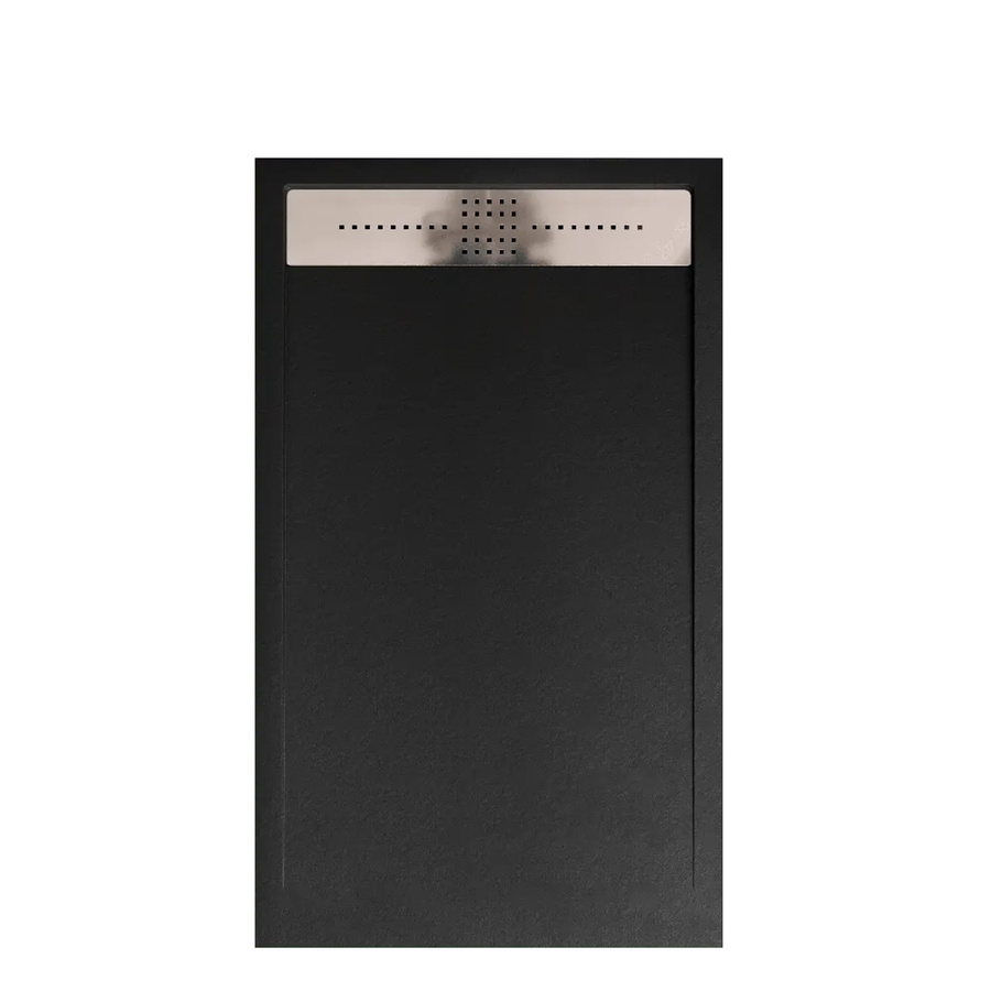 Stano Duschwanne Orion aus Mineralguss, extra flach, Schwarz, B/T: 80 x 160 cm - Bild 2