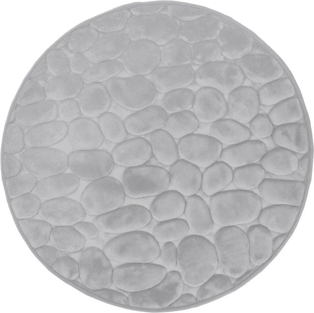 Euroshowers Badvorleger Rimini in Grau mit Steinoptik aus Memory Schaum, Breite: 60 cm - Bild 1