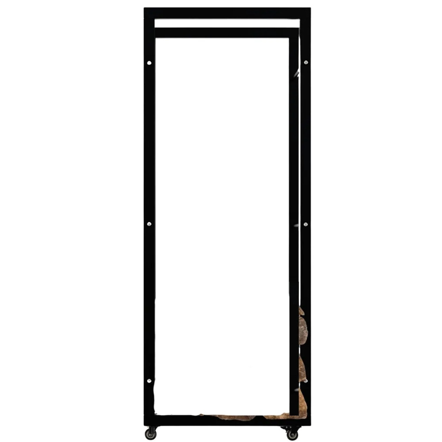 DELUKE Kaminholzregal SATLO aus Metall mit Rollen in Schwarz, B/T/H: 60 x 25 x 150 cm - Bild 2