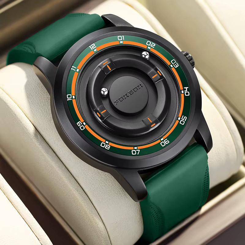 FOXBOX Armbanduhr Quarz, Silikon, Grün, Herren - Bild 4