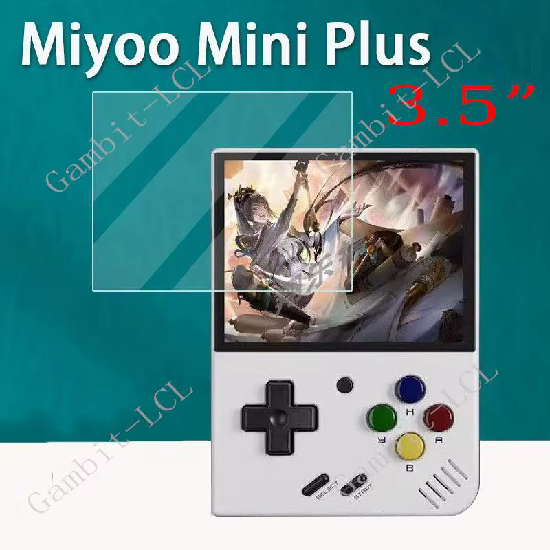 Gambit-LCL 9H HD Gehärtetes Glas Displayschutzfolie für Miyoo Mini Plus 3,5 Zoll und Miyoo Mini 2,8 Zoll, Transparent - Bild 2