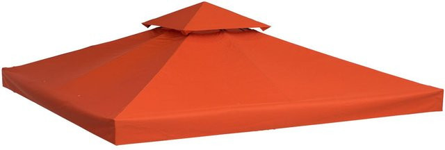 Outsunny Ersatzdach für Metallpavillon in Rostrot aus wetterfestem Polyester, B/L: 300 x 300 cm - Bild 1