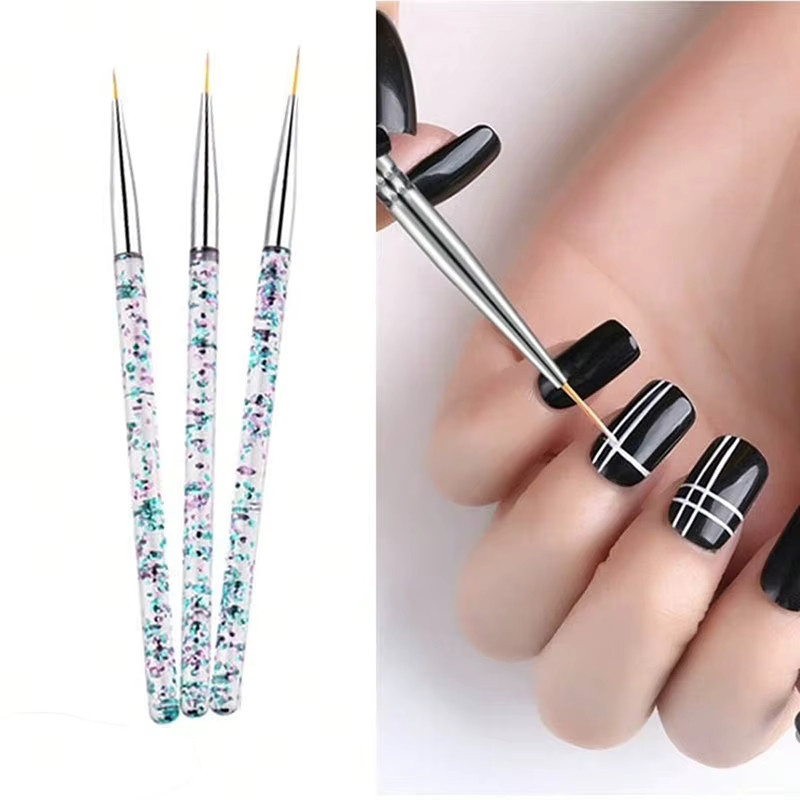 FUMOSIK Nail Art Liner Pinsel Set, 3 Stück - Bild 1