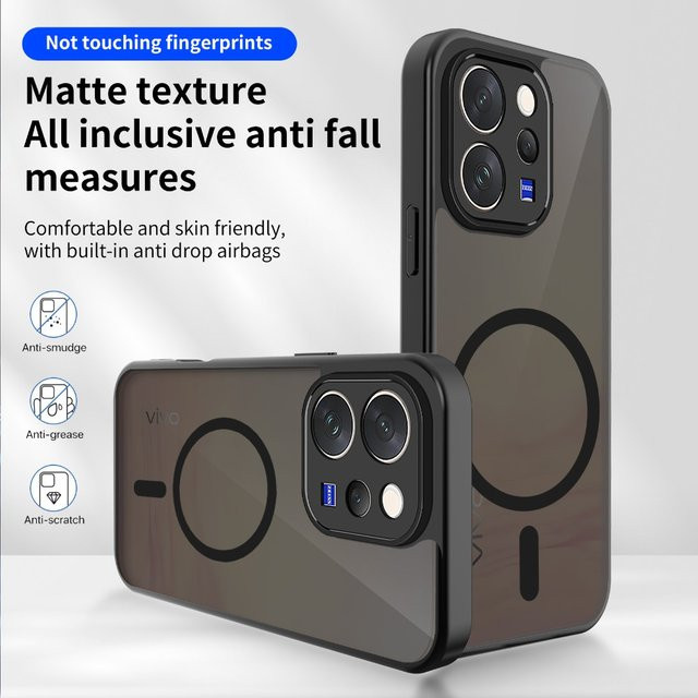 RYWILL Matte Handyhülle mit magnetischer drahtloser Ladefunktion für Vivo V70 Elite V70 FE X300 FE X200 FE S30 Pro Mini S50 - Bild 1