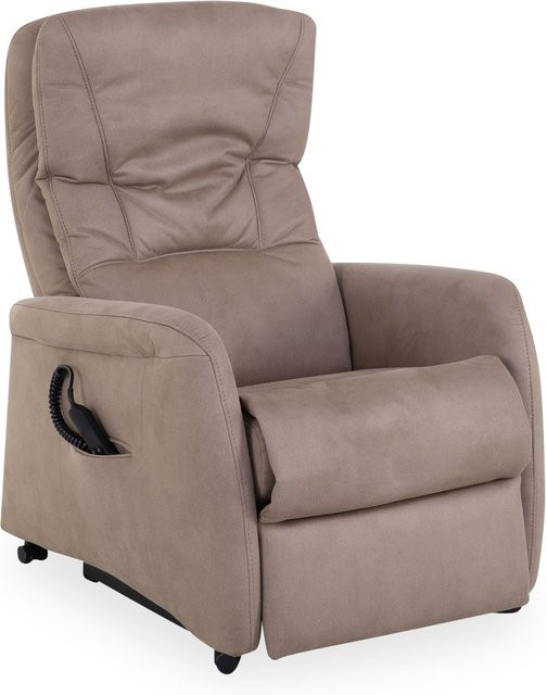 Relaxsessel Rolf Weber HAMELN in Beige Mandelfarben mit Stoffbezug und manueller Hebelfunktion - Bild 1