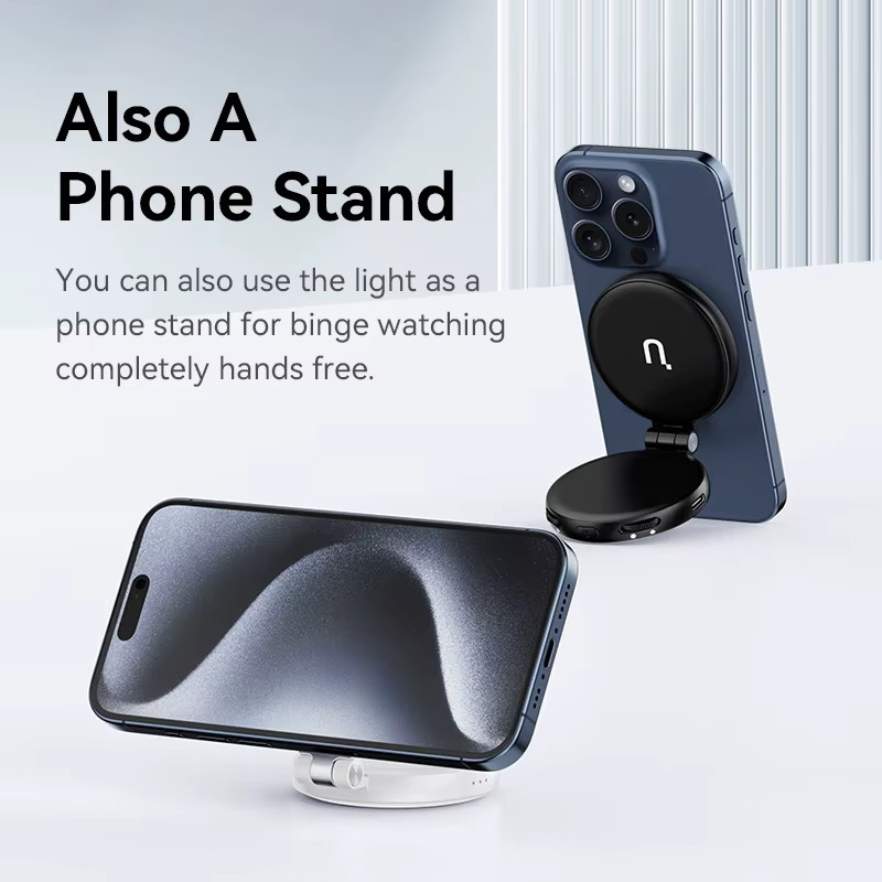 Ulanzi LM19 Bi-Color MagSafe Light Telefonständer für iPhone 15 14 13 12 Mini Pro Pro Max, magnetisch, Schwarz oder Weiß - Bild 5