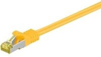 Goobay RJ-45 Patchkabel Cat 6a S/FTP PIMF Ethernet LAN Kabel Gelb, Länge: 1,5 m - Bild 1