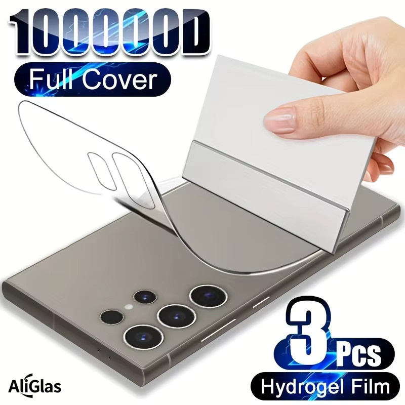 3er-Pack Weiche Hydrogel Displayschutzfolien für Samsung Galaxy S25 S24 S23 S22 S21 Plus Ultra und FE in Transparent - Bild 2