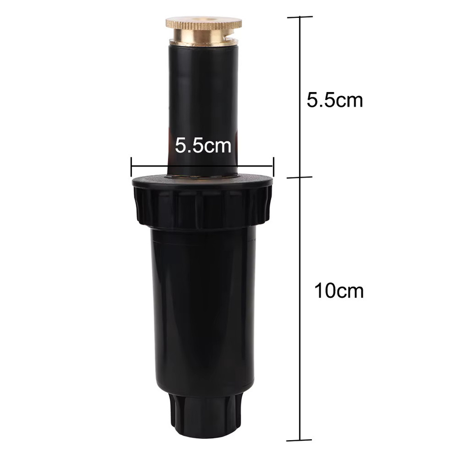 Automatischer Pop-up Sprinkler mit einstellbarem Sprühwinkel 90/180/360 Grad in Schwarz für die Garten- und Rasenbewässerung - Bild 6