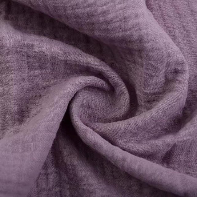 YT Daily Necessities Double Gauze Baumwollstoff aus 100% Baumwolle in Violett, Breite: 135 cm, Länge: 50 cm - Bild 1