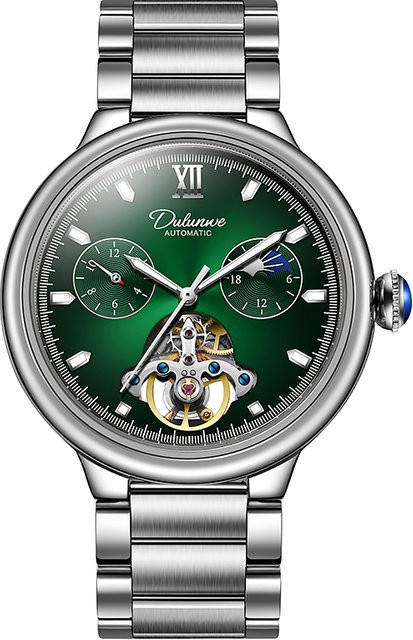 AILANG Armbanduhr Automatik, Edelstahl, Silber, Leder, Herren - Bild 1