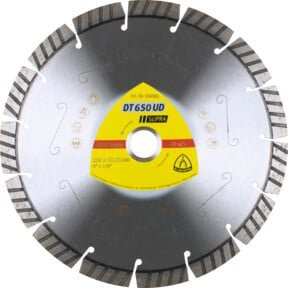 Klingspor DT 650 UD Diamanttrennscheibe Standard Turbo für Stein und Beton, Farbe: Silber, Durchmesser: 230 mm, Breite: 2,6 mm, Bohrung: 22,23 mm - Bild 1