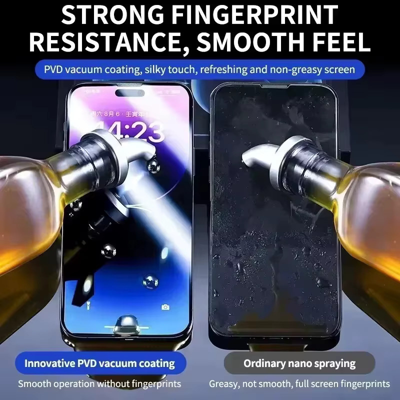 Sichtschutz-Displayschutzfolien aus gehärtetem Glas für Apple iPhone Modelle, transparent - Bild 4